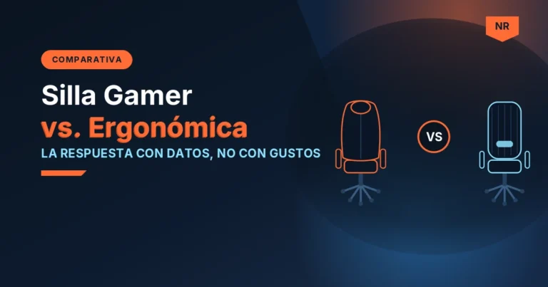 Silla gamer vs silla ergonómica cuál te conviene 2026 - portada NetaReview